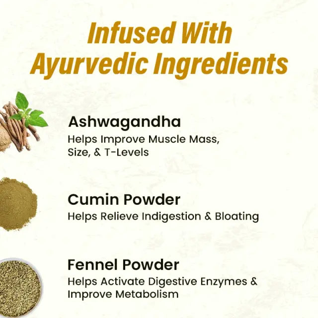 Ayuvya SuperMaxx Plant Protein Powder (Mango Flavour) | 500g