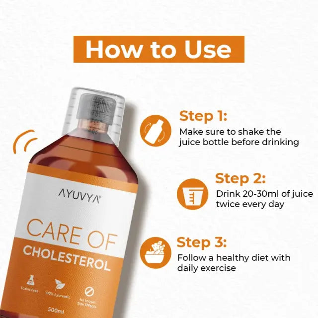 Ayuvya Care of Ch0-lester0l Juice | Pack of 30 Days