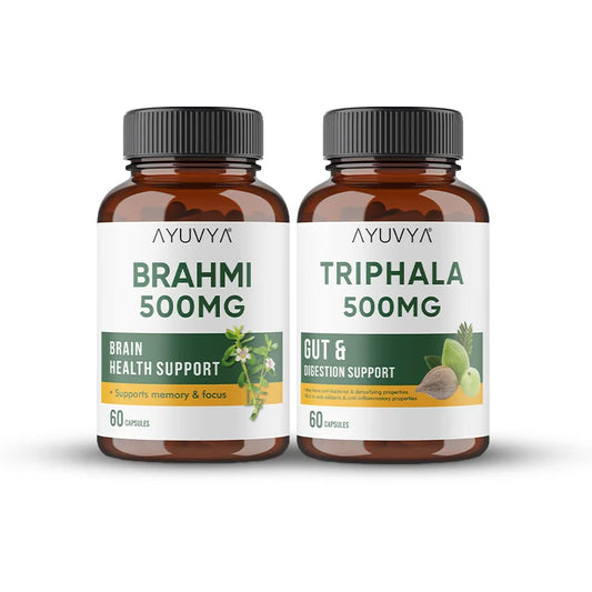 Ayuvya Triphala & Brahmi Combo